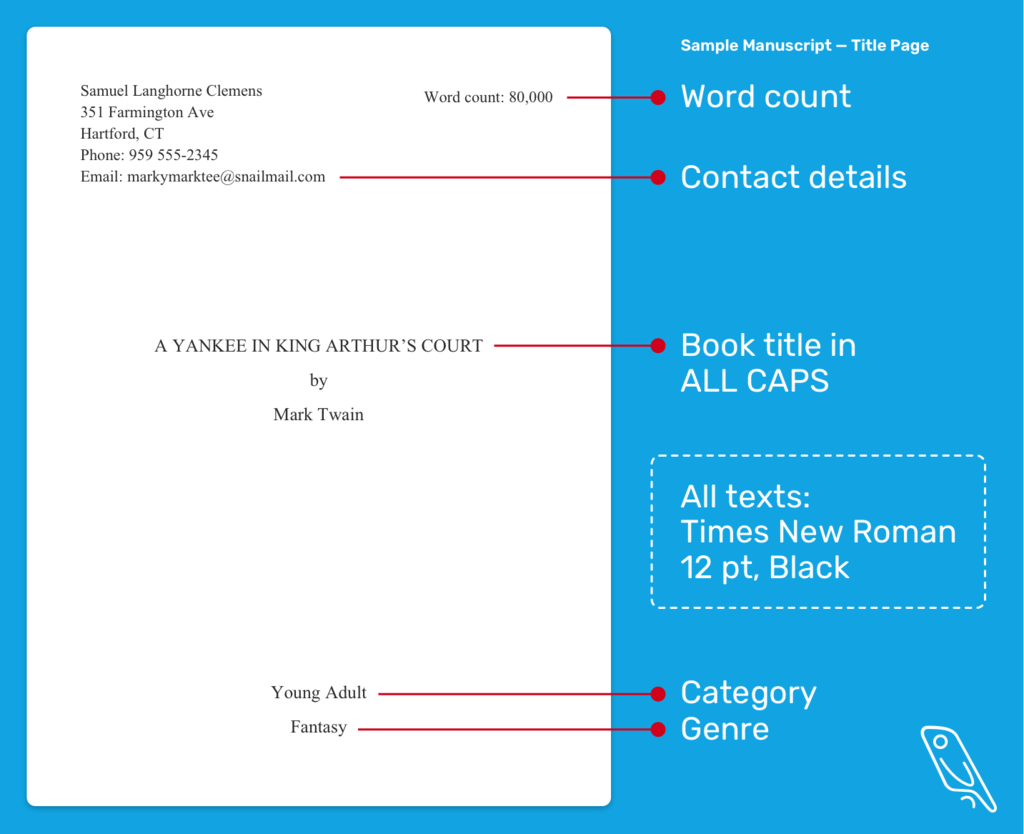 Manuscript Format | Sample Manuscript Cover Page